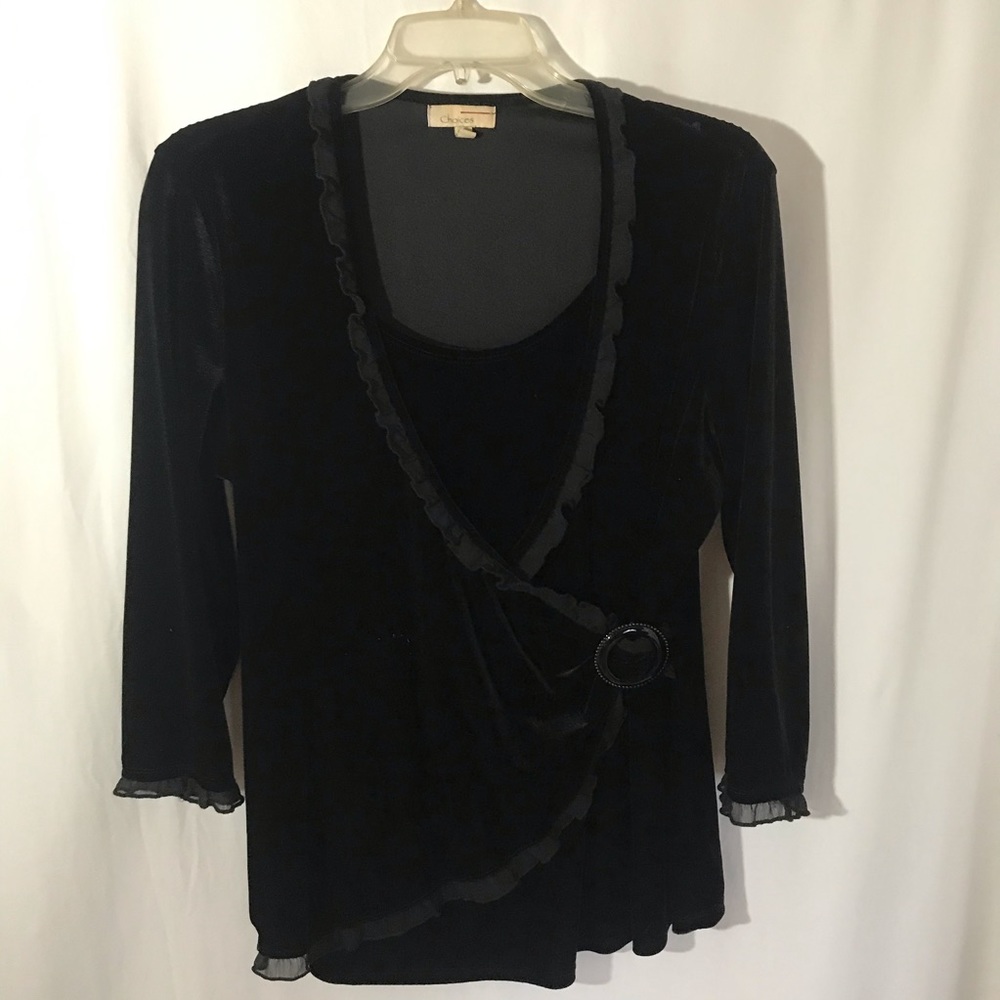 Choices Women’s Velvet Top Size M